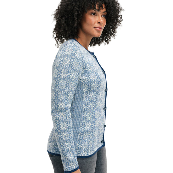 Dale Of Norway W OTHELIE FEM JACKET Blueshadow Offwhite XL - PeakStyle