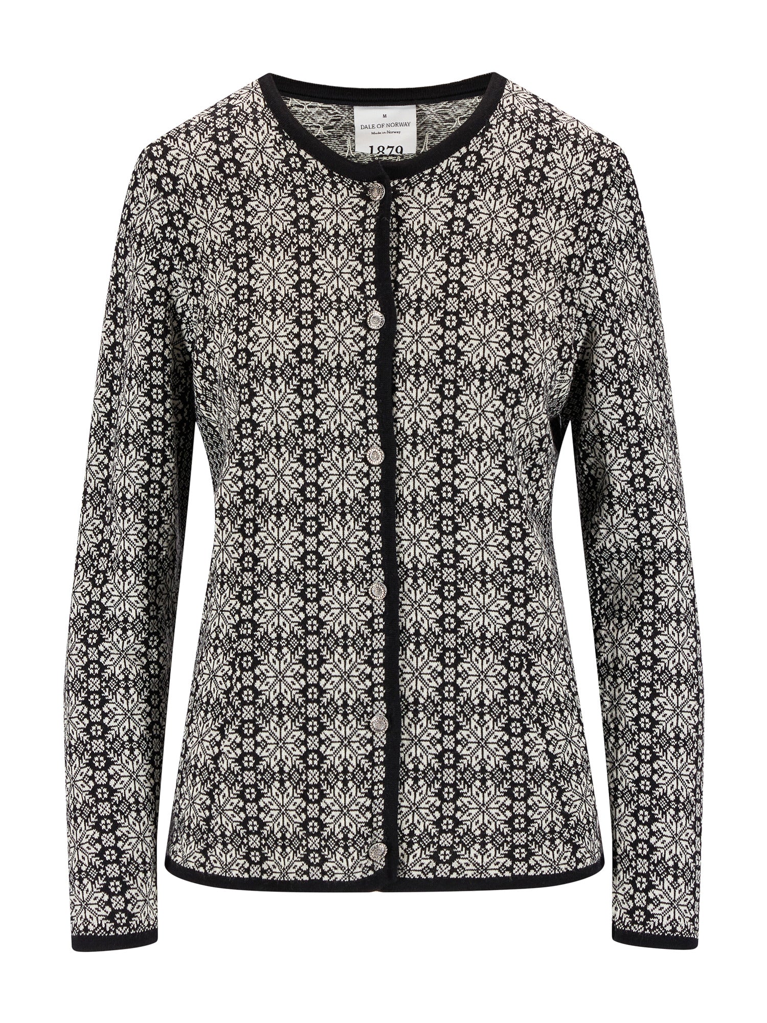 Dale Of Norway W OTHELIE FEM JACKET Black Offwhite L - PeakStyle