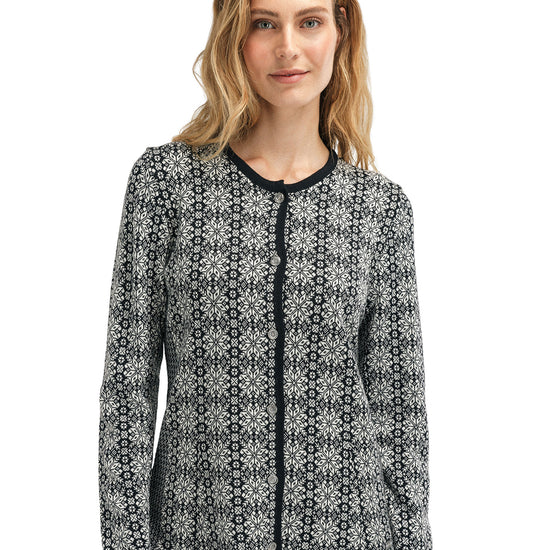 Dale Of Norway W OTHELIE FEM JACKET Black Offwhite L - PeakStyle