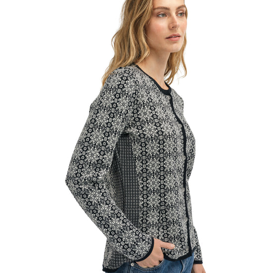 Dale Of Norway W OTHELIE FEM JACKET Black Offwhite L - PeakStyle