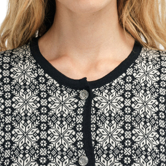 Dale Of Norway W OTHELIE FEM JACKET Black Offwhite L - PeakStyle