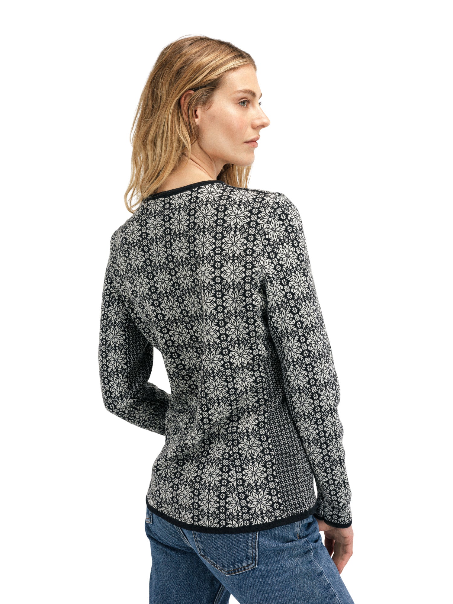 Dale Of Norway W OTHELIE FEM JACKET Black Offwhite L - PeakStyle
