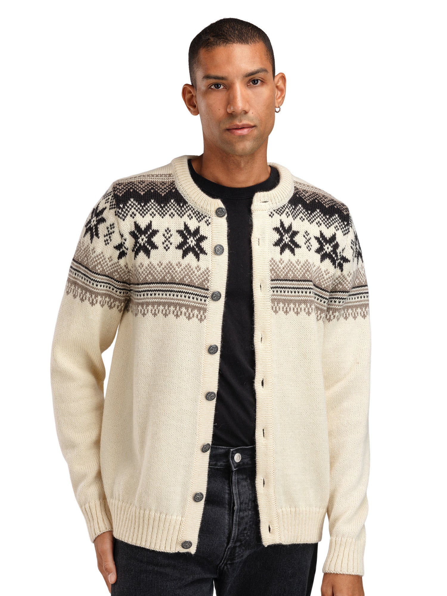 Dale Of Norway M VEAFJORD MASC JACKET Cream Mountainstone Coffee XXL - PeakStyle