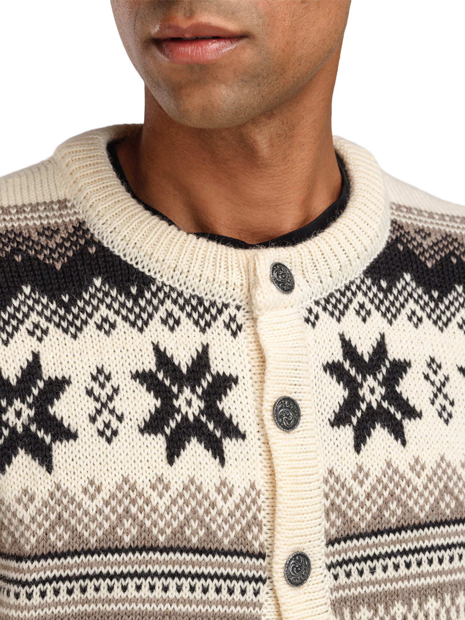 Dale Of Norway M VEAFJORD MASC JACKET Cream Mountainstone Coffee XXL - PeakStyle