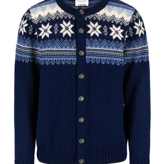 Dale Of Norway M VEAFJORD MASC JACKET Navy Blueshadow Cream XXL - PeakStyle