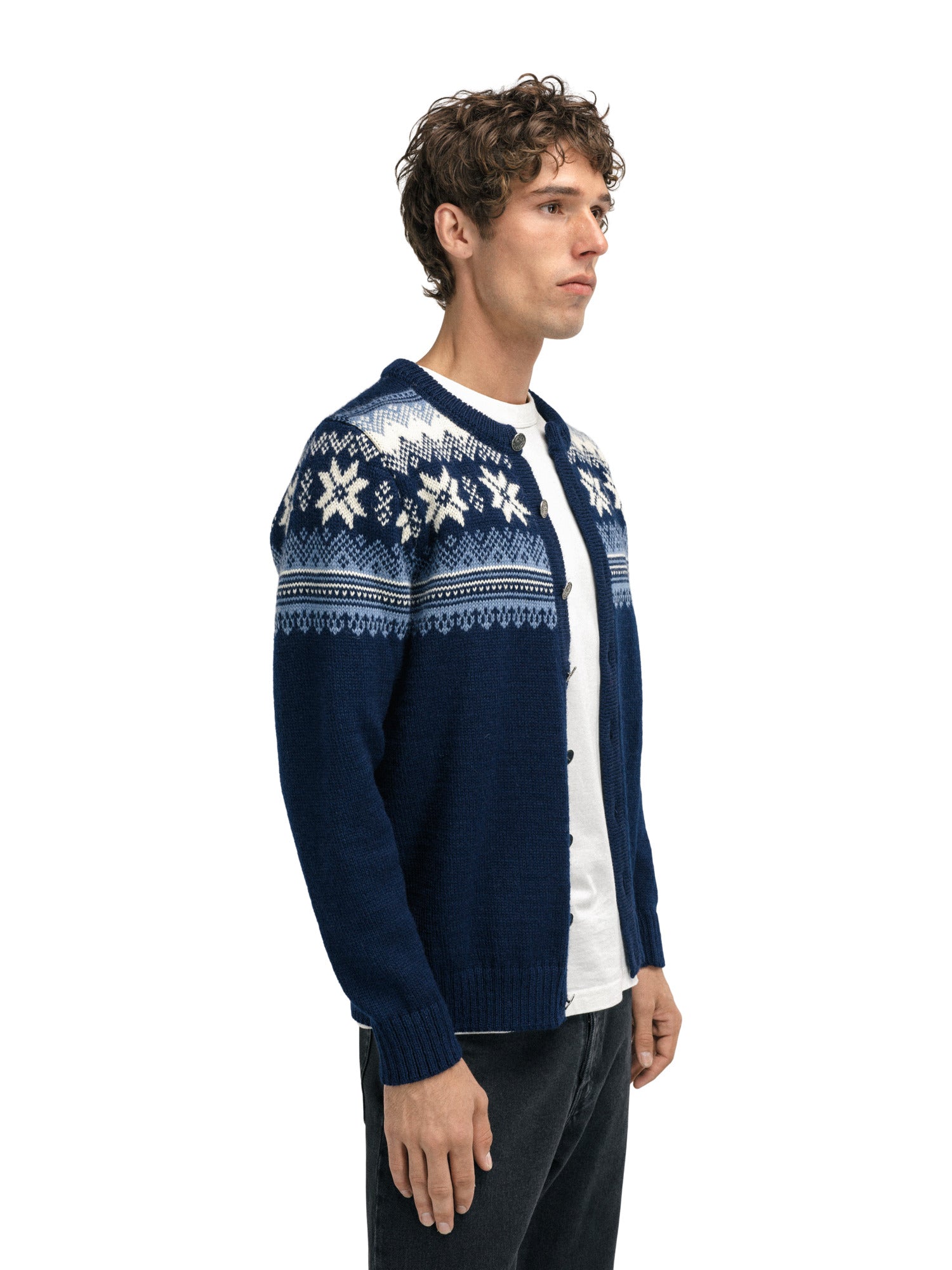 Dale Of Norway M VEAFJORD MASC JACKET Navy Blueshadow Cream XXL - PeakStyle