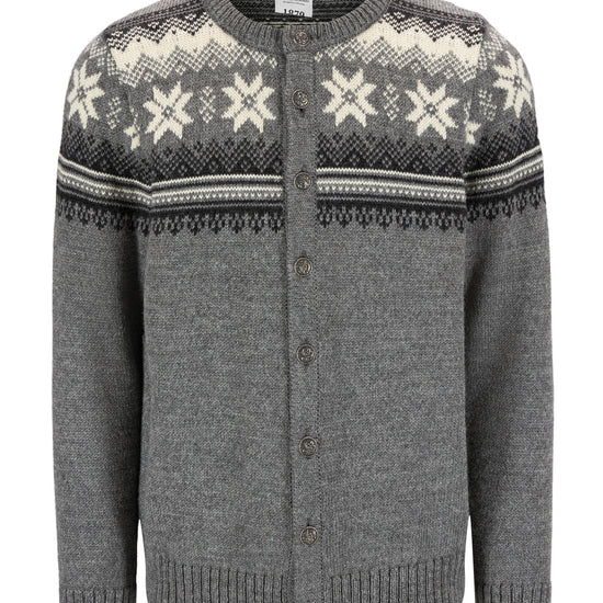 Dale Of Norway M VEAFJORD MASC JACKET Smoke Darkcharcoal Cream S - PeakStyle