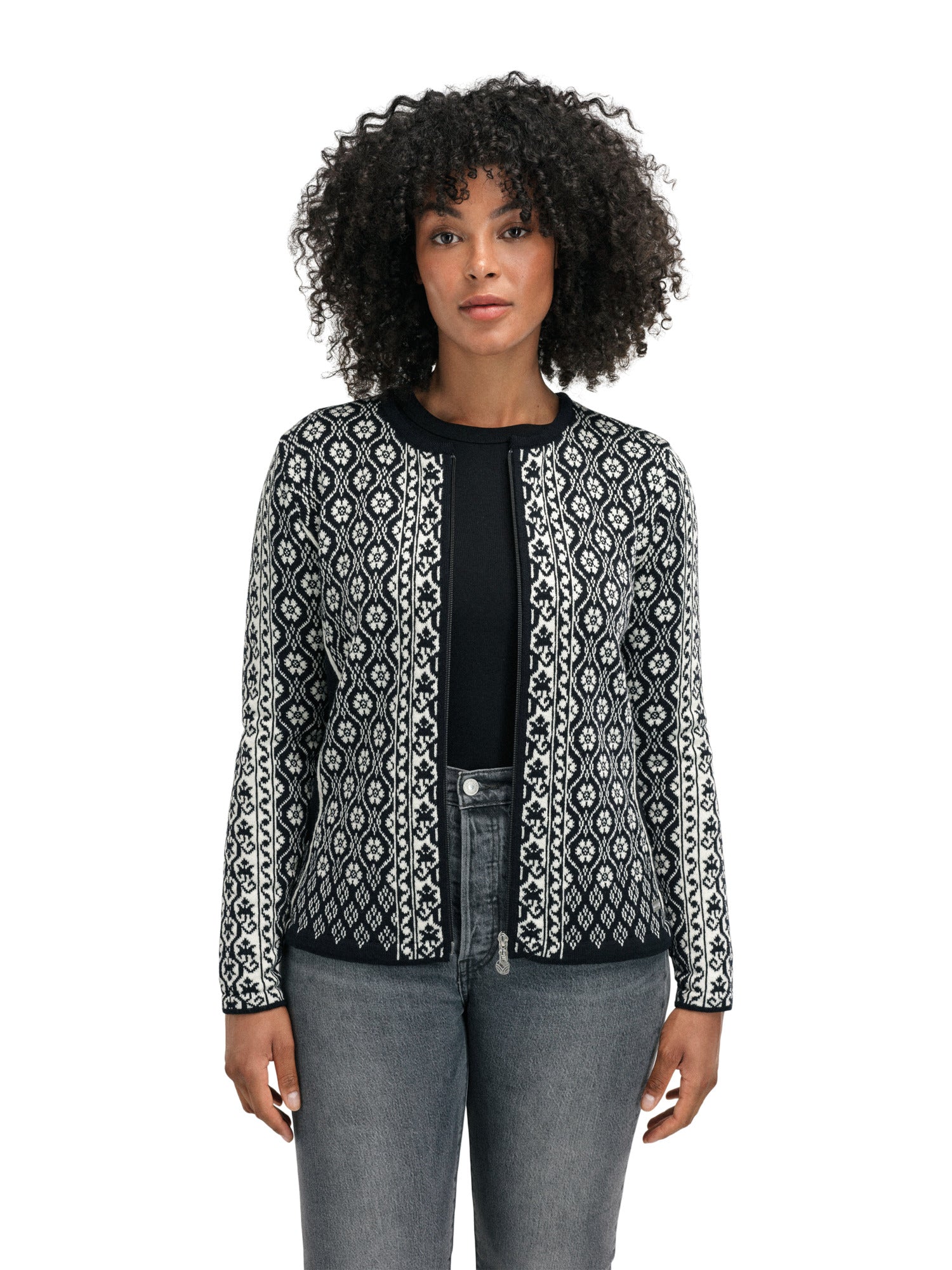 Dale Of Norway W SINGSAKER FEM JACKET Black Offwhite XXL - PeakStyle