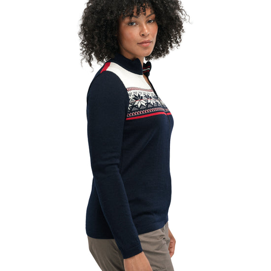 Dale Of Norway W LIBERG FEM JACKET Marine Offwhite Raspberry XL - PeakStyle