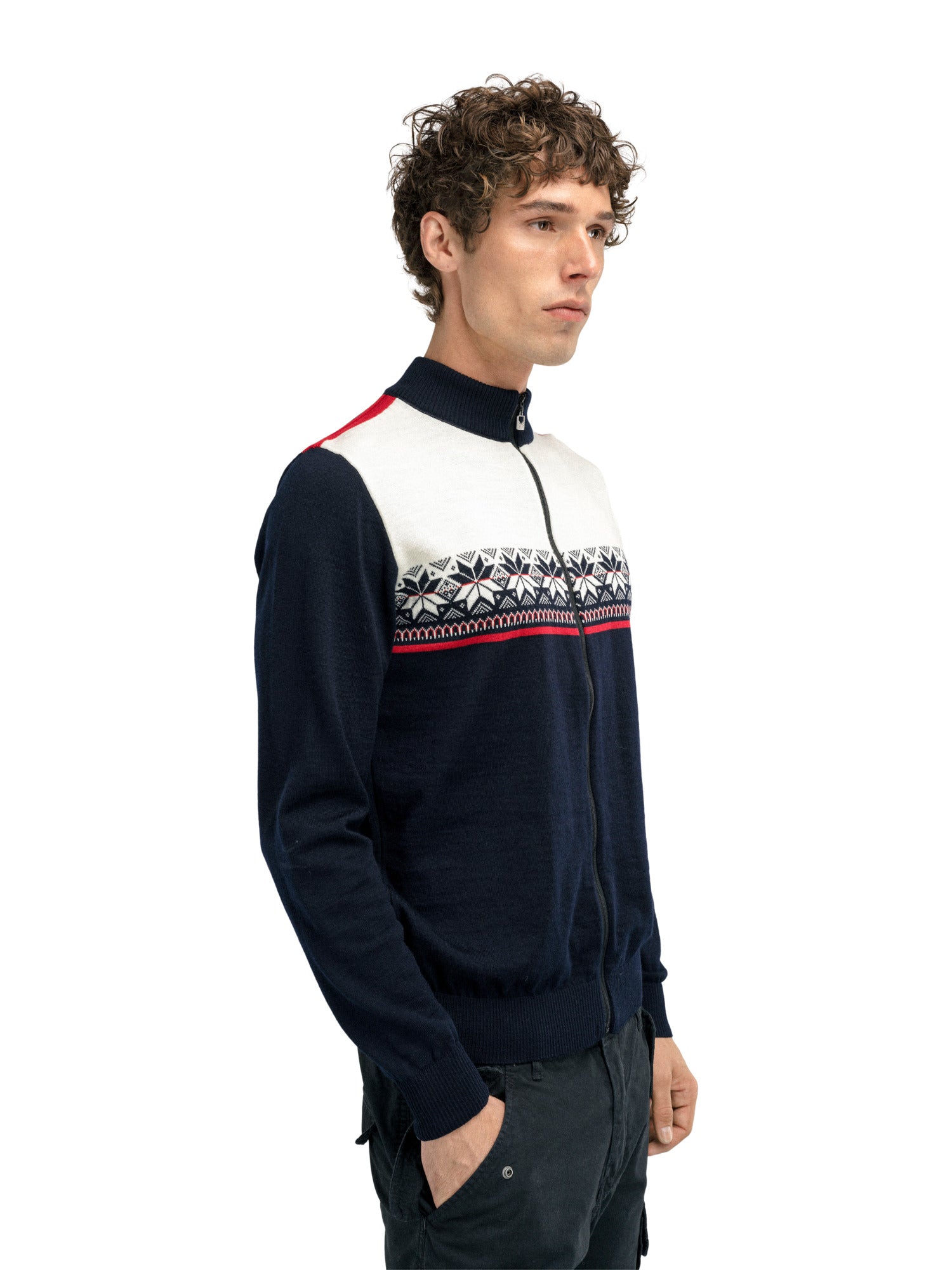 Dale Of Norway M LIBERG MASC JACKET Marine Offwhite Raspberry XXL - PeakStyle