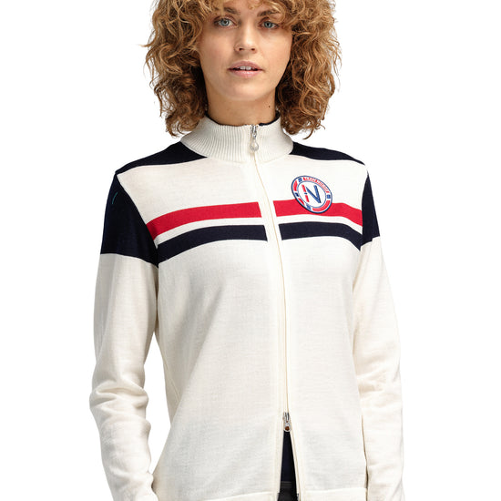 Dale Of Norway W MOUNT STELLO FEMININE JACKET Offwhite Marine Raspberry S - PeakStyle