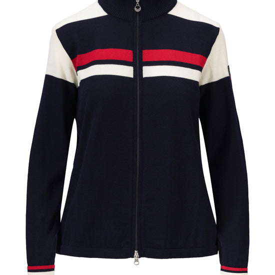 Dale Of Norway W MOUNT STELLO FEMININE JACKET Navy Offwhite Raspberry XL - PeakStyle