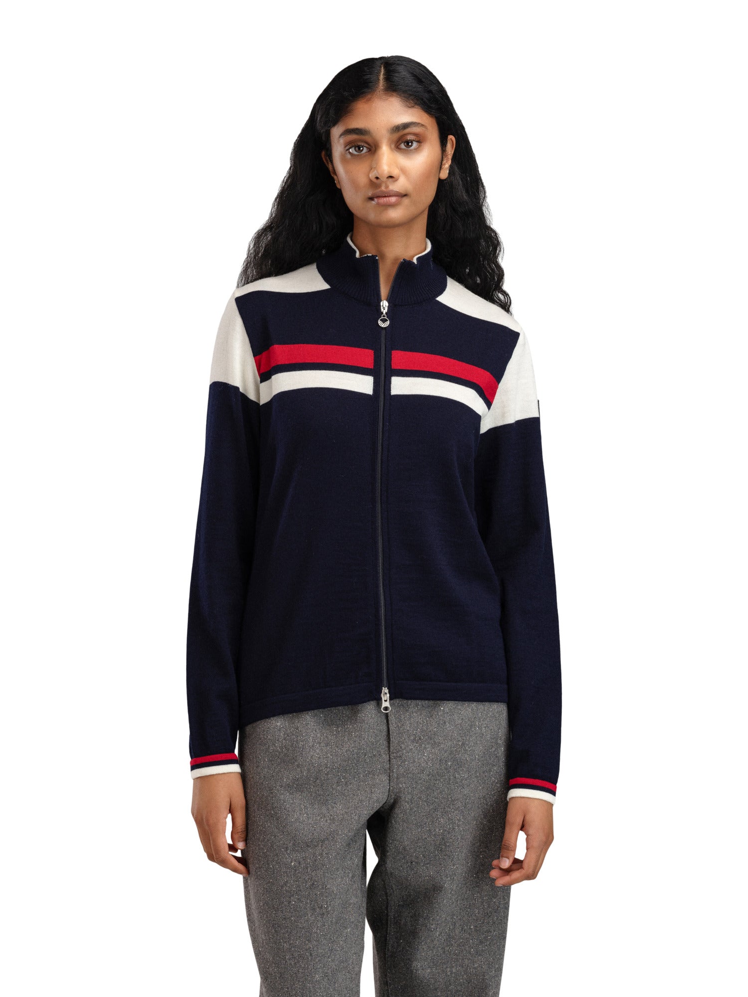Dale Of Norway W MOUNT STELLO FEMININE JACKET Navy Offwhite Raspberry XL - PeakStyle
