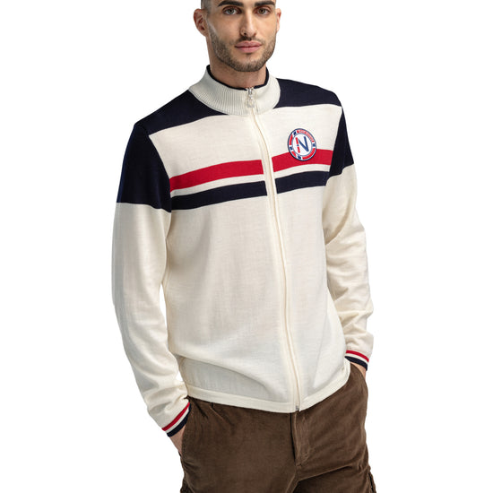 Dale Of Norway M MOUNT STELLO MASCULINE JACKET Offwhite Marine Raspberry XXL - PeakStyle