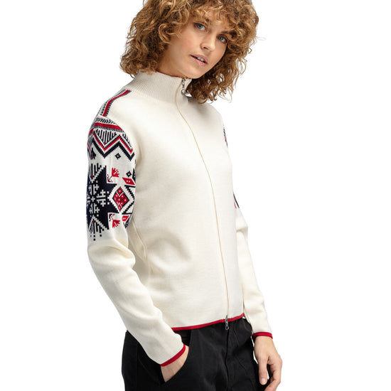 Dale Of Norway VARBERG FEM JACKET Offwhite Marine Raspberry S - PeakStyle