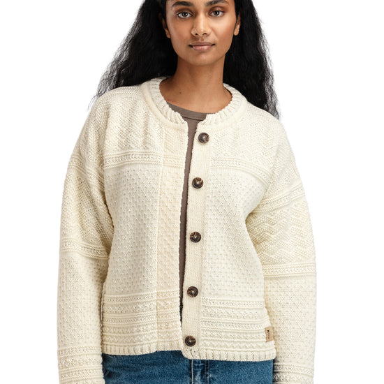 Dale Of Norway W LUSA FEM CARDIGAN Offwhite XL - PeakStyle