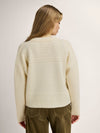 Dale Of Norway LUSA Wollstrickjacke Damen Offwhite – Studio Rückansicht
