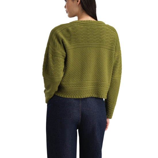 Dale Of Norway LUSA Wollstrickjacke Damen Alum Green – Studio Rückansicht