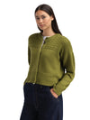 Dale Of Norway LUSA Wollstrickjacke Damen Alum Green – Studio Seitenansicht
