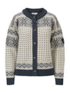 Dale Of Norway W HANNAH FEM. CARDIGAN Offwhite Steel Lightcharcoal XL - PeakStyle