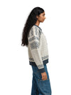 Dale Of Norway W HANNAH FEM. CARDIGAN Offwhite Steel Lightcharcoal XL - PeakStyle