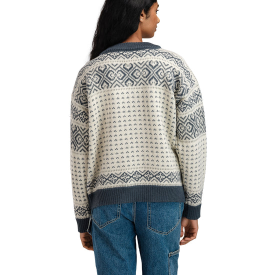 Dale Of Norway W HANNAH FEM. CARDIGAN Offwhite Steel Lightcharcoal XL - PeakStyle
