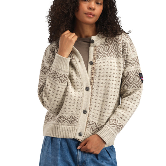 Dale Of Norway W HANNAH FEM. CARDIGAN Vanillasugar Nutmeg Birch XL - PeakStyle
