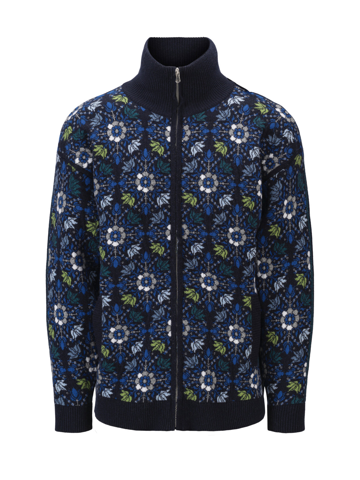 Dale Of Norway M FJÆRE MASC JACKET Navy Ultramarine Spring Green XXL - PeakStyle