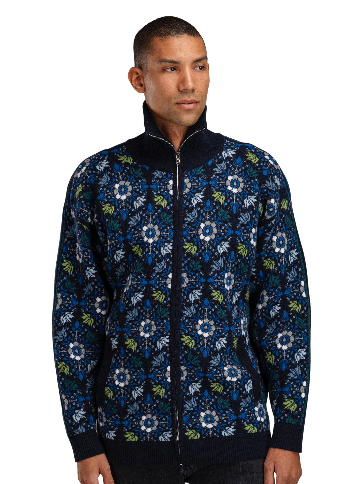 Dale Of Norway M FJÆRE MASC JACKET Navy Ultramarine Spring Green XXL - PeakStyle
