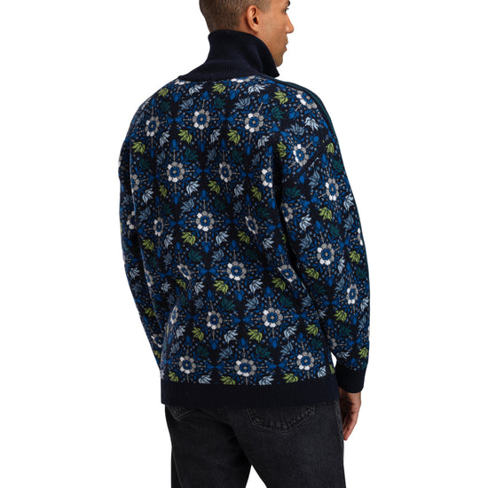 Dale Of Norway M FJÆRE MASC JACKET Navy Ultramarine Spring Green XXL - PeakStyle