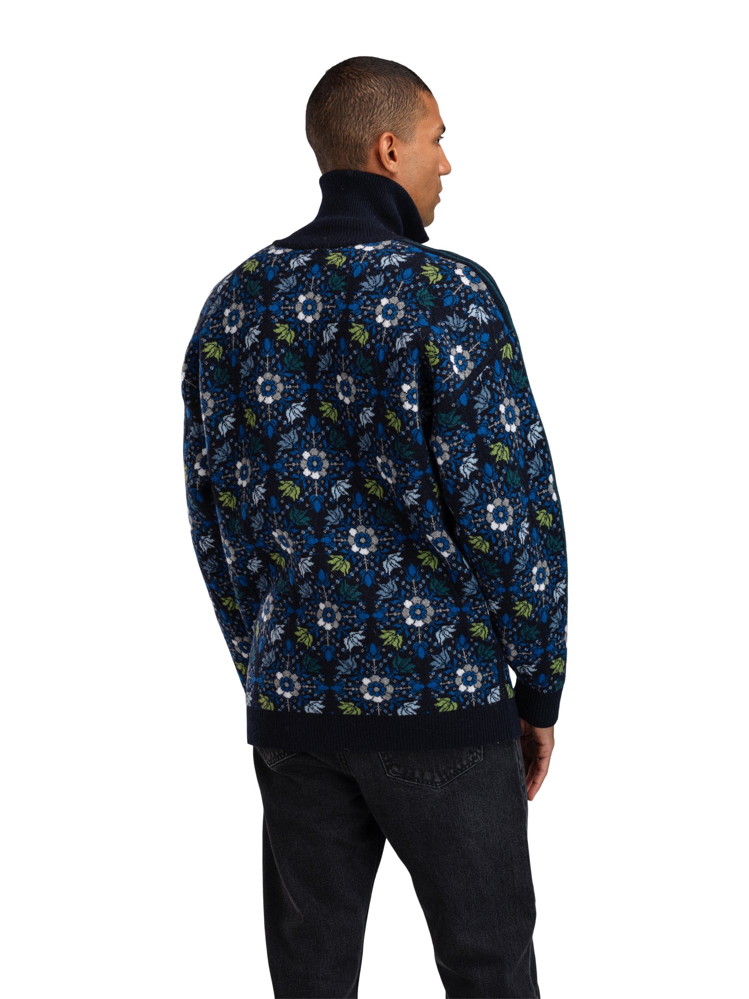 Dale Of Norway M FJÆRE MASC JACKET Navy Ultramarine Spring Green XXL - PeakStyle