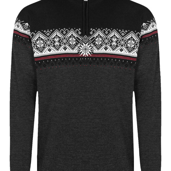 Dale Of Norway M MORITZ MASC SWEATER Darkcharcoal Raspberry Black 3XL - PeakStyle