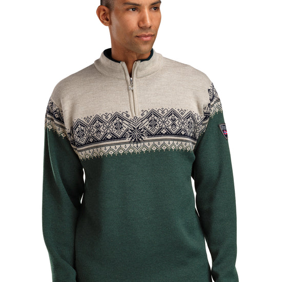 Dale Of Norway M MORITZ MASC SWEATER Pinegreen Sand S - PeakStyle