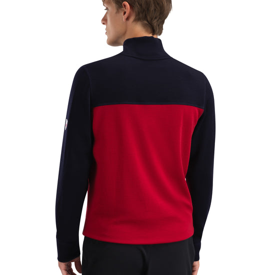 Dale Of Norway M MORITZ MASC BASIC SWEATER Raspberry Navy Offwhite XXL - PeakStyle