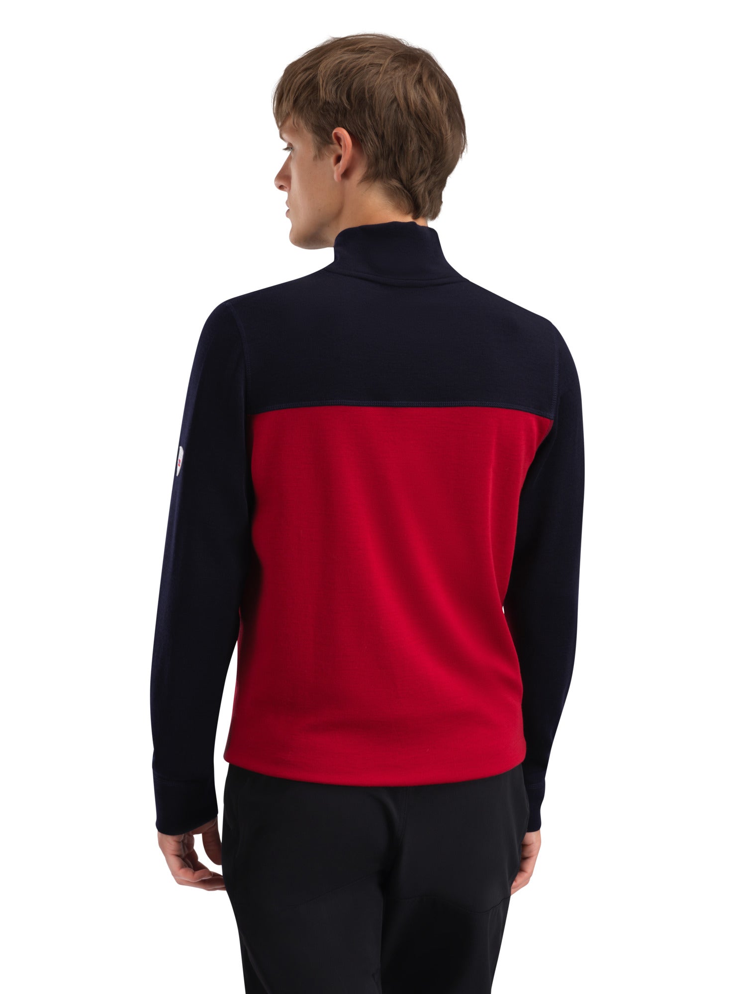 Dale Of Norway M MORITZ MASC BASIC SWEATER Raspberry Navy Offwhite XXL - PeakStyle