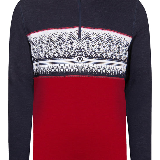 Dale Of Norway M MORITZ MASC BASIC SWEATER Raspberry Navy Offwhite XXL - PeakStyle