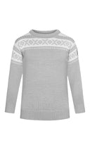 Dale Of Norway CORTINA KIDS SWEATER Lightcharcoal Offwhite 6 to 9 Months - PeakStyle