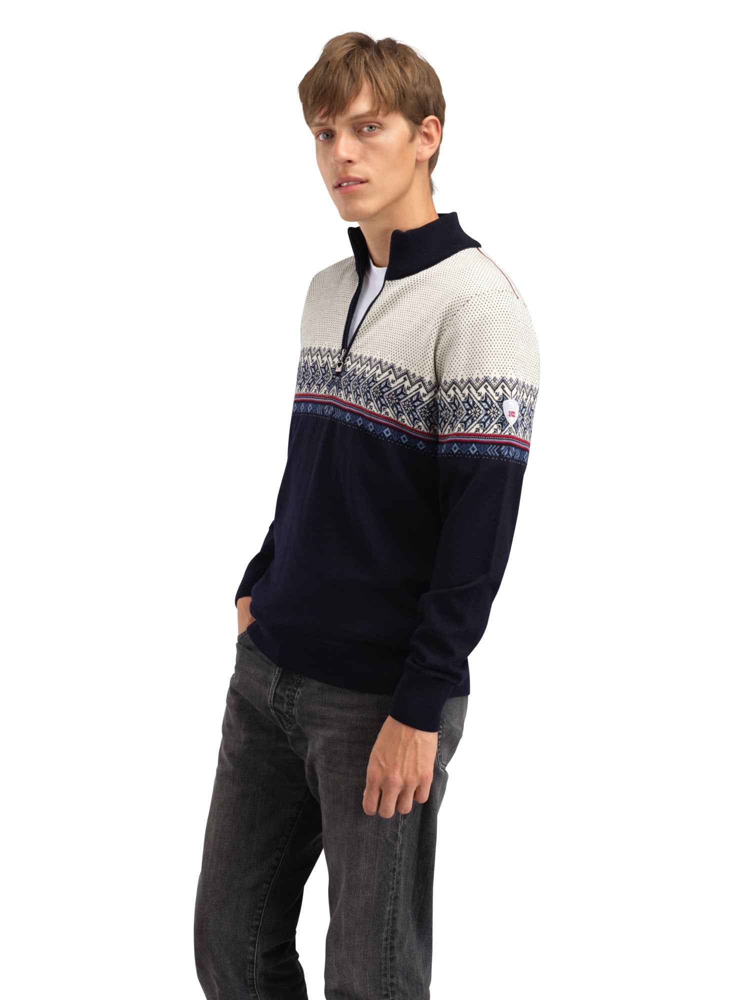 Dale Of Norway M HOVDEN MASC SWEATER Navy Blueshadow Indigo XXL - PeakStyle