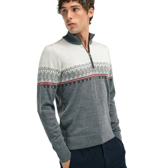 Dale Of Norway M HOVDEN MASC SWEATER Smoke Offwhite XXL - PeakStyle