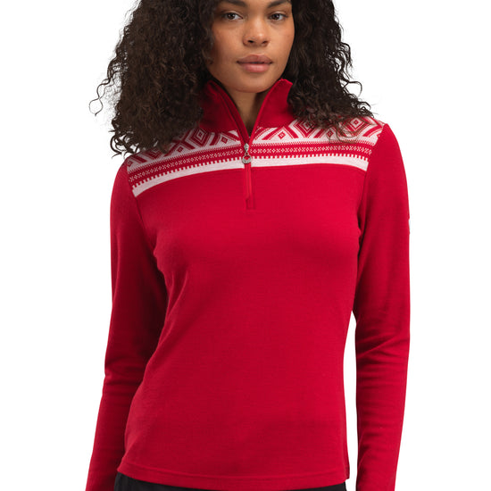 Dale Of Norway W CORTINA BASIC FEM SWEATER Raspberry Offwhite XL - PeakStyle