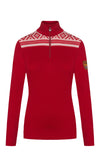 Dale Of Norway W CORTINA BASIC FEM SWEATER Raspberry Offwhite XL - PeakStyle