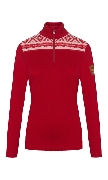 Dale Of Norway W CORTINA BASIC FEM SWEATER Raspberry Offwhite XL - PeakStyle