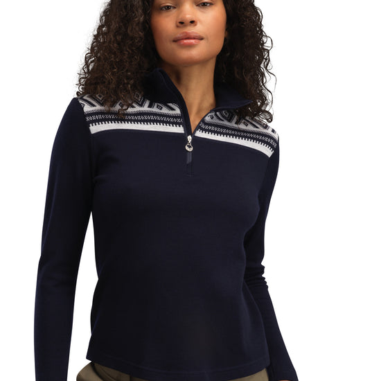 Dale Of Norway W CORTINA BASIC FEM SWEATER Navy Offwhite XL - PeakStyle