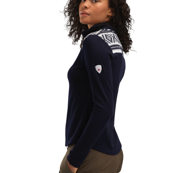 Dale Of Norway W CORTINA BASIC FEM SWEATER Navy Offwhite XL - PeakStyle