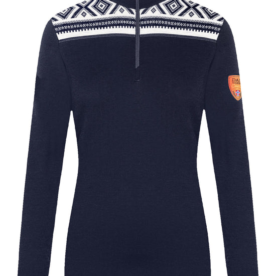 Dale Of Norway W CORTINA BASIC FEM SWEATER Navy Offwhite XL - PeakStyle