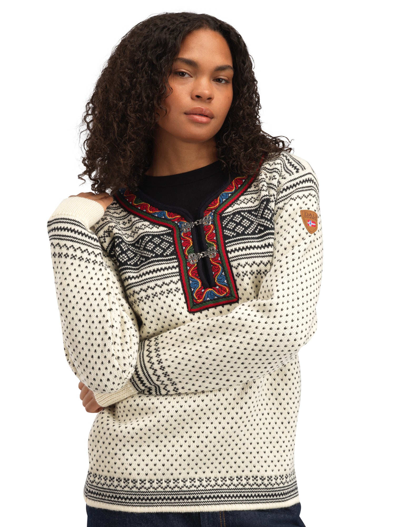 Dale Of Norway SETESDAL UNI SWEATER Offwhite Black 3XL - PeakStyle
