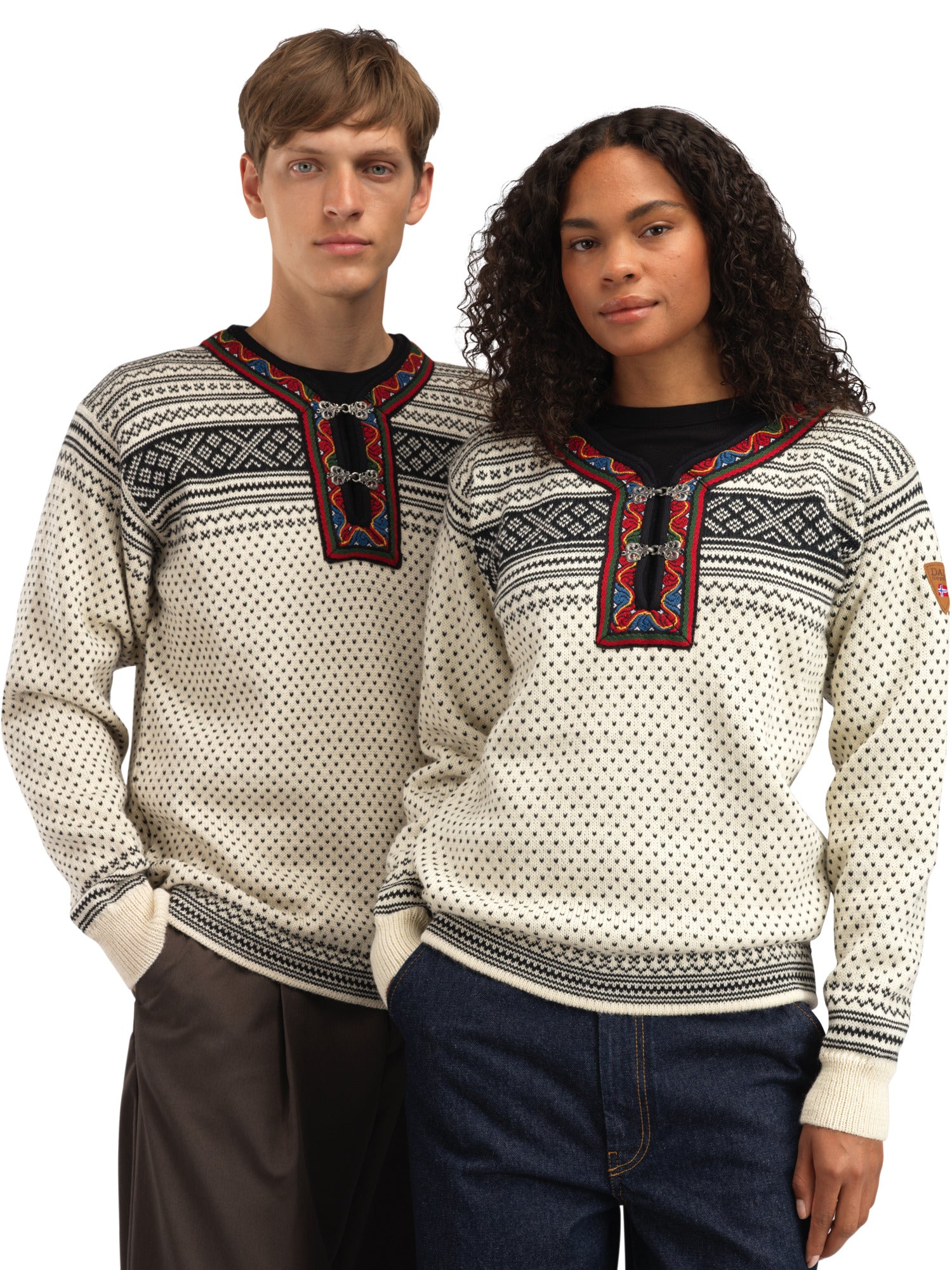 Dale Of Norway SETESDAL UNI SWEATER Offwhite Black 3XL - PeakStyle