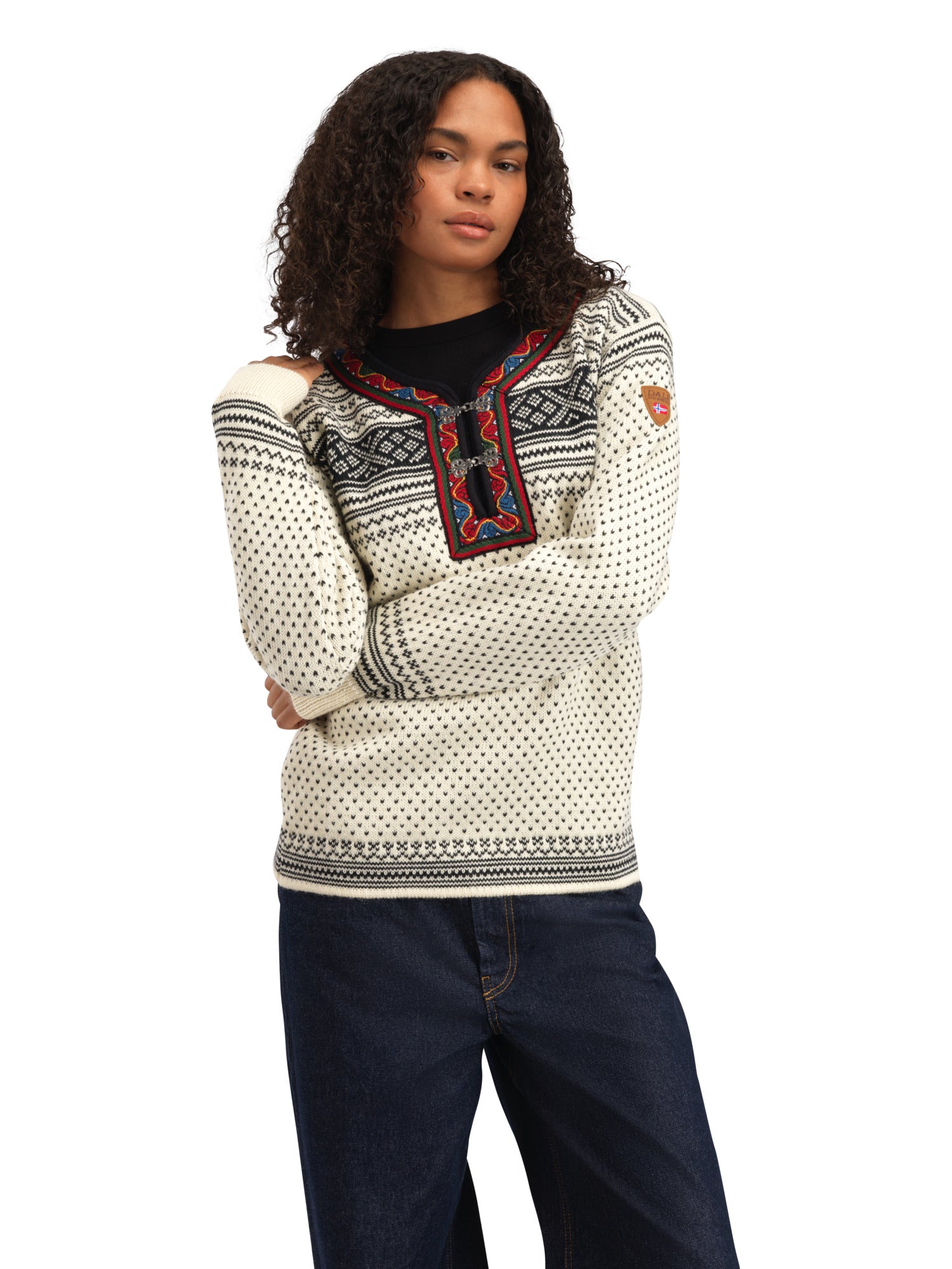 Dale Of Norway SETESDAL UNI SWEATER Offwhite Black 3XL - PeakStyle