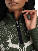 Dale Of Norway W DALE CHRISTMAS FEM SWEATER Loden Offwhite Navy XL - PeakStyle