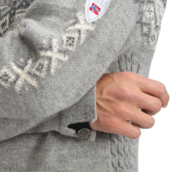 Dale Of Norway M 140TH ANNIVERSARY MASC SWEATER Lightcharcoal Smoke Offwhite 3XL - PeakStyle